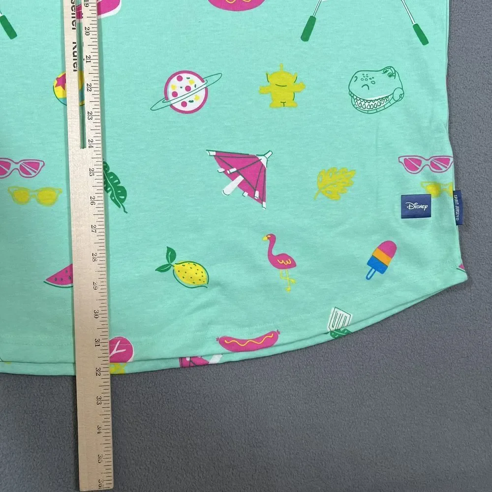 Disney‎ Toy Story Summer Splash Spirit Jersey Adult L Green Chillin Woody Bunny
